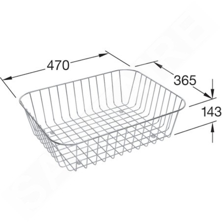 Villeroy & Boch Accessoires - Panier en fil de fer 470x143x365 mm, inox brossé 839700K1