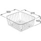 Villeroy & Boch Accessoires - Panier en fil de fer 320x143x370 mm, inox brossé 984100K1