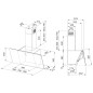 Franke Smart - Hotte FPJ 915 V BK A, largeur 90 cm, verre noir 110.0361.902