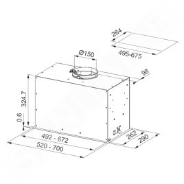 Franke Maris - Hotte encastrable FBFE WH MATT A52, largeur 52 cm, blanc mat 305.0665.366