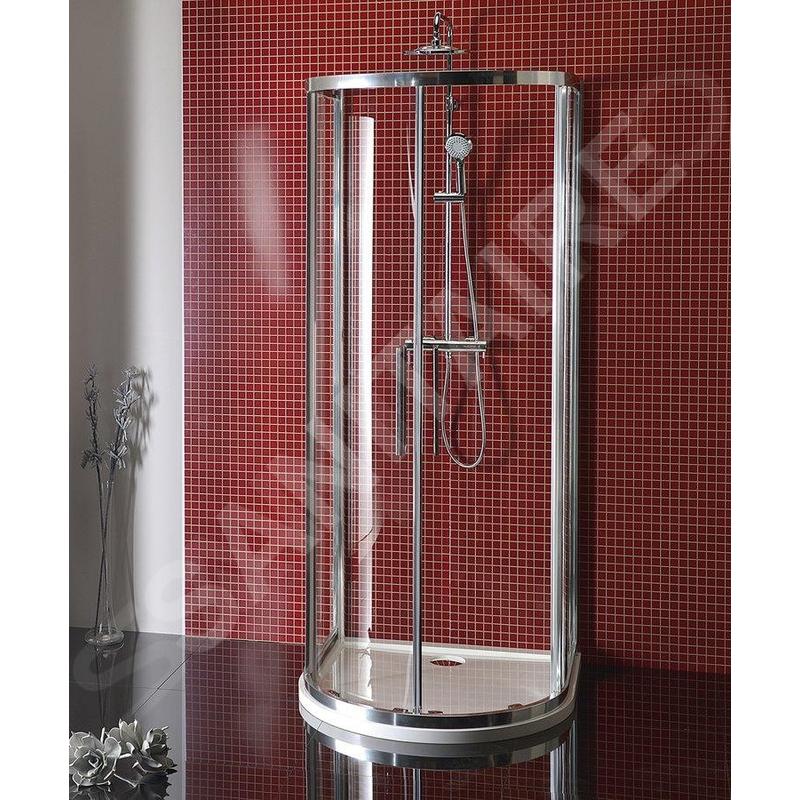 Polysan Lucis Line - Cabine de douche demi-circulaire, 900 x 900 mm, verre clair DL3615