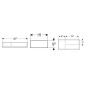 Geberit Selnova Square - Organiseur de tiroir 323x59x150 mm, lave 500.678.00.1