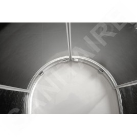 Polysan Lucis Line - Cabine de douche demi-circulaire, 900 x 900 mm, verre clair DL3615