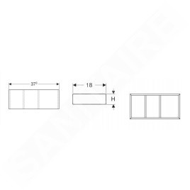 Geberit VariForm - Casier de rangement agencement 180x143x373 mm, gris foncé 501.157.00.1