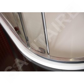 Polysan Lucis Line - Cabine de douche demi-circulaire, 900 x 900 mm, verre clair DL3615