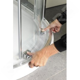 Polysan Lucis Line - Cabine de douche demi-circulaire, 900 x 900 mm, verre clair DL3615