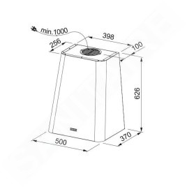 Franke Smart - Hotte aspirante FSMD 508 WH, largeur 50 cm, blanc crème 335.0528.005