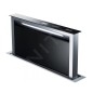 Franke Mythos - Hotte encastrable dans le plan de travail FDW 908 IB XS, extractible, largeur 88 cm, verre noir/acier