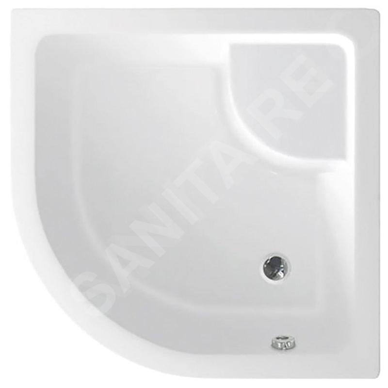 Aqualine Receveurs - Receveur de douche 800x800x280 mm, avec pieds, R550, blanc C83