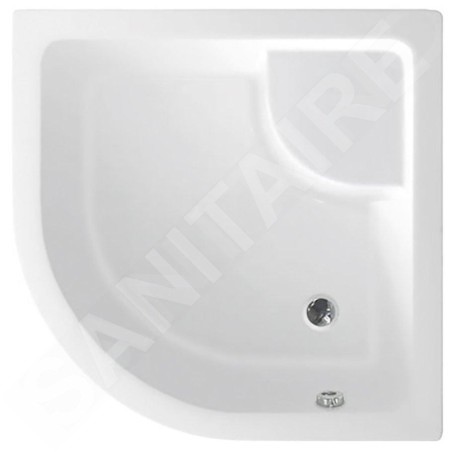 Aqualine Receveurs - Receveur de douche 800x800x280 mm, avec pieds, R550, blanc C83