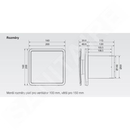 Zehnder Samika - Ventilateur mural, de plafond et de fenêtre 100 mm avec fonction HumidiSmart et TimerSmart ZLE100HT