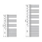 Zehnder Forma Asym - Radiateur de salle de bains 1161 x 496 mm, droit, raccordement extérieur 50 mm, laqué blanc LFAR-120-050