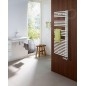 Zehnder Forma Asym - Radiateur de salle de bains 1161 x 496 mm, droit, raccordement extérieur 50 mm, laqué blanc LFAR-120-050