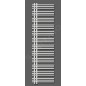 Zehnder Yucca Asym - Radiateur de salle de bains 1736 x 578 mm, droit, à une rangée, laqué blanc YA-170-060
