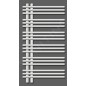 Zehnder Yucca Asym - Radiateur de salle de bains 872 x 478 mm, droit, simple rangée, chromé YAC-090-050