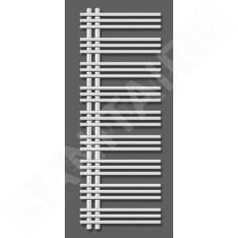 Zehnder Yucca Asym - Radiateur de salle de bains 1304 x 578 mm, droit, une rangée, laqué blanc YA-130-060