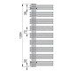 Zehnder Yucca Asym - Radiateur de salle de bains 1304 x 578 mm, droit, simple rangée, chromé YAC-130-060 Zehnder Yucca Asym - Radiateur de salle de bains 1304 x 578 mm, droit, simple rangée, chromé YAC-130-060
