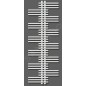 Zehnder Yucca - Radiateur de salle de bains 1340 x 600 mm, droit, raccordement central 50 mm, une rangée, laqué blanc YS-130-060
