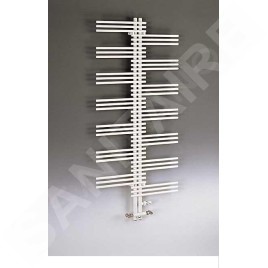 Zehnder Yucca - Radiateur de salle de bains 908 x 500 mm, droit, raccordement central 50 mm, une rangée, laqué blanc YS-090-050