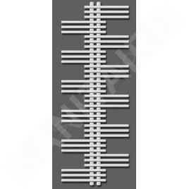 Zehnder Yucca - Radiateur de salle de bains 1772 x 800 mm, droit, raccordement central 50 mm, une rangée, laqué blanc YS-180-080
