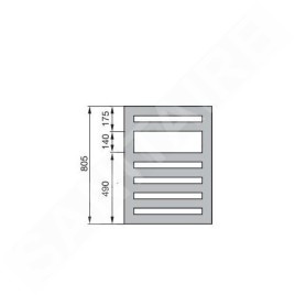 Zehnder Metropolitan Spa - Radiateur de salle de bains 805 x 600 mm, droit, raccord central 50 mm, laqué blanc MET-080-060