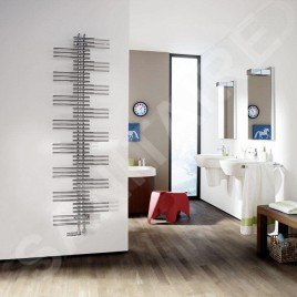 Zehnder Yucca - Radiateur de salle de bains 1772 x 800 mm, droit, raccordement central 50 mm, une rangée, chromé YSC-180-080