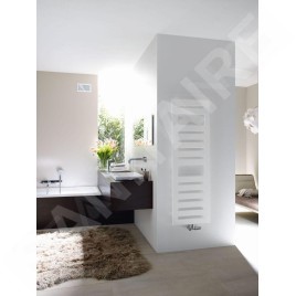 Zehnder Metropolitan Spa - Radiateur de salle de bains 1225 x 500 mm, droit, raccordement central 50 mm, laqué blanc MET-120-050