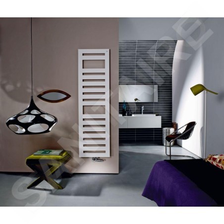 Zehnder Metropolitan Spa - Radiateur de salle de bains 1750 x 600 mm, droit, raccord central 50 mm, laqué blanc MET-180-060