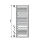 Zehnder Metropolitan Bar - Radiateur de salle de bains 1540 x 500 mm, droit, raccord central 50 mm, laqué blanc MEP-150-050 Zehnder Metropolitan Bar - Radiateur de salle de bains 1540 x 500 mm, droit, raccord central 50 mm, laqué blanc MEP-150-050