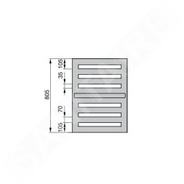 Zehnder Metropolitan Bar - Radiateur de salle de bains 805x600 mm, raccord central 50 mm, laqué blanc MEP-080-060