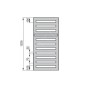 Zehnder Metropolitan Bar - Radiateur de salle de bains 1225 x 400 mm, droit, raccordement central 50 mm, laqué blanc MEP-120-040