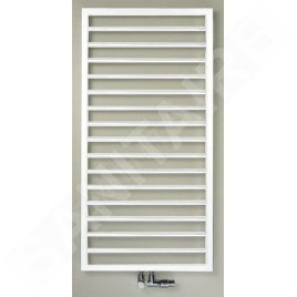 Zehnder Subway - Radiateur de salle de bains 613 x 450 mm, droit, raccord central 50 mm, laque blanche SUB-060-045
