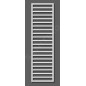 Zehnder Subway - Radiateur de salle de bains 1549 x 450 mm, droit, raccord central 50 mm, laqué blanc SUB-150-045