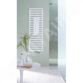 Zehnder Subway - Radiateur de salle de bains 1549 x 450 mm, droit, raccord central 50 mm, laqué blanc SUB-150-045