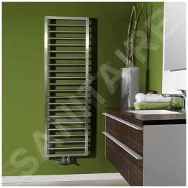 Zehnder Subway - Radiateur de salle de bains 1549 x 450 mm, droit, raccord central 50 mm, acier inoxydable SUBI-150-045