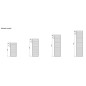 Zehnder Subway - Radiateur de salle de bains 1261 x 600 mm, droit, raccord central 50 mm, acier inoxydable SUBI-130-060