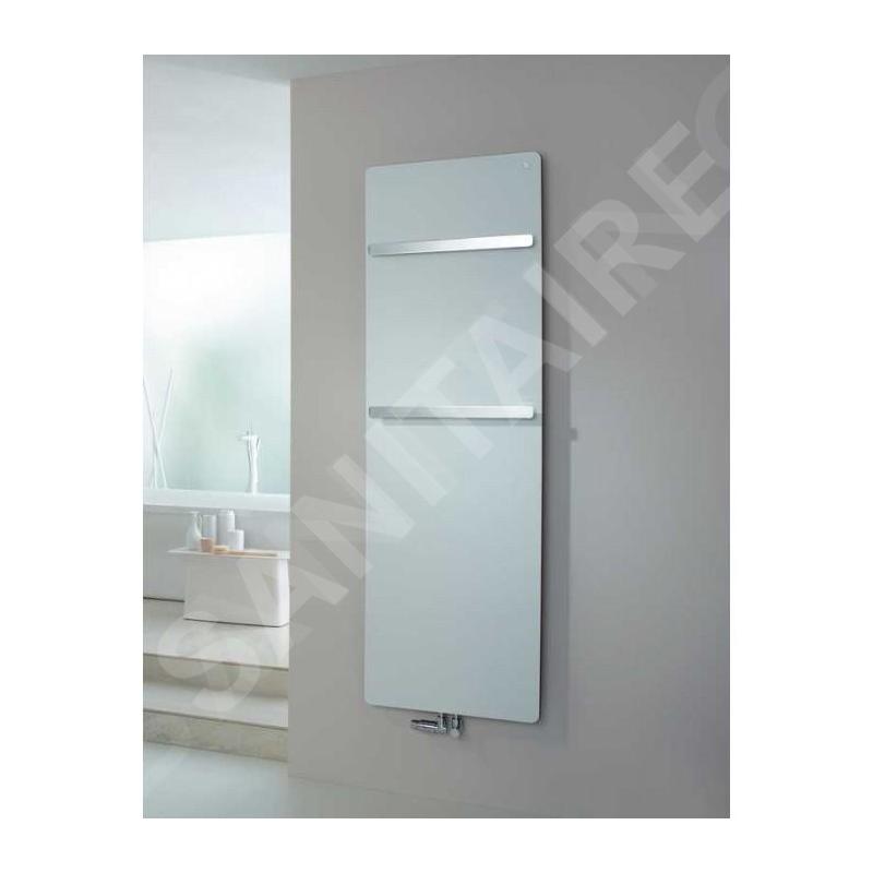 Zehnder Vitalo Bar - Radiateur de salle de bains 1570 x 400 mm, droit, raccord central 50 mm, laqué blanc VIP-160-040