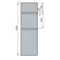 Zehnder Vitalo Bar - Radiateur de salle de bains 1570 x 600 mm, droit, raccord central 50 mm, laqué blanc VIP-160-060 Zehnder Vitalo Bar - Radiateur de salle de bains 1570 x 600 mm, droit, raccord central 50 mm, laqué blanc VIP-160-060
