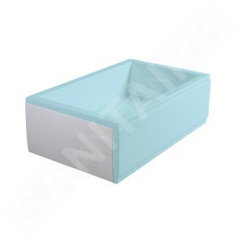 Polysan Deep Plain - Panneau latéral 90, 90x36 cm, blanc 89781