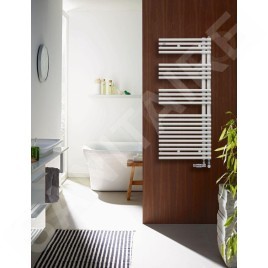 Zehnder Forma Asym - Radiateur de salle de bains 1191 x 596 mm, droit, raccordement extérieur 50 mm, laqué blanc LFAR-120-060
