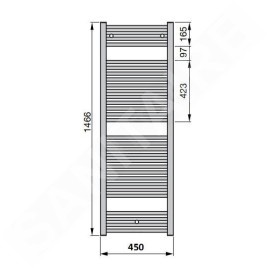 Zehnder Virando - Radiateur de salle de bains 1500x450 mm, raccordement externe, 620 W, blanc AB-150-045