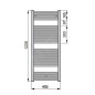 Zehnder Virando - Radiateur de salle de bains 1200x450 mm, raccordement externe, 505 W, blanc AB-120-045 Zehnder Virando - Radiateur de salle de bains 1200x450 mm, raccordement externe, 505 W, blanc AB-120-045