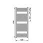 Zehnder Virando - Radiateur de salle de bains 1200x600 mm, raccordement externe, 648 W, blanc AB-120-060 Zehnder Virando - Radiateur de salle de bains 1200x600 mm, raccordement externe, 648 W, blanc AB-120-060