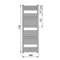 Zehnder Virando - Radiateur de salle de bains 1500x600 mm, raccordement externe, 794 W, blanc AB-150-060 Zehnder Virando - Radiateur de salle de bains 1500x600 mm, raccordement externe, 794 W, blanc AB-150-060