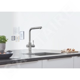 Grohe Blue Home - Mitigeur d’évier Connected, avec unité réfrigérante et filtration, supersteel 31539DC0