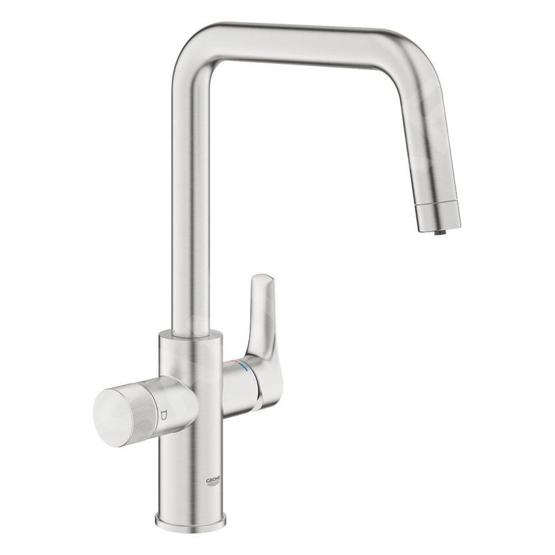 Grohe Blue Pure - Mitigeur d'évier avec fonction filtrante, supersteel 30595DC0