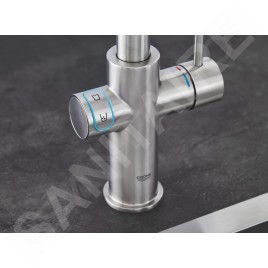 Grohe Blue Home - Mitigeur d’évier, avec unité réfrigérante et filtration, supersteel 31455DC1