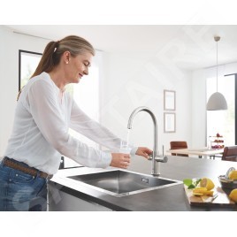 Grohe Blue Home - Mitigeur d’évier, avec unité réfrigérante et filtration, supersteel 31455DC1