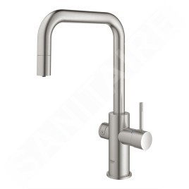 Grohe Blue Home - Mitigeur d’évier Connected, avec unité réfrigérante et filtration, supersteel 31543DC0