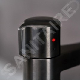 Franke Mitigeurs filtrants - Vital Tap mitigeur d’évier avec filtration d’eau intégrée, noir mat/inox 120.0621.312